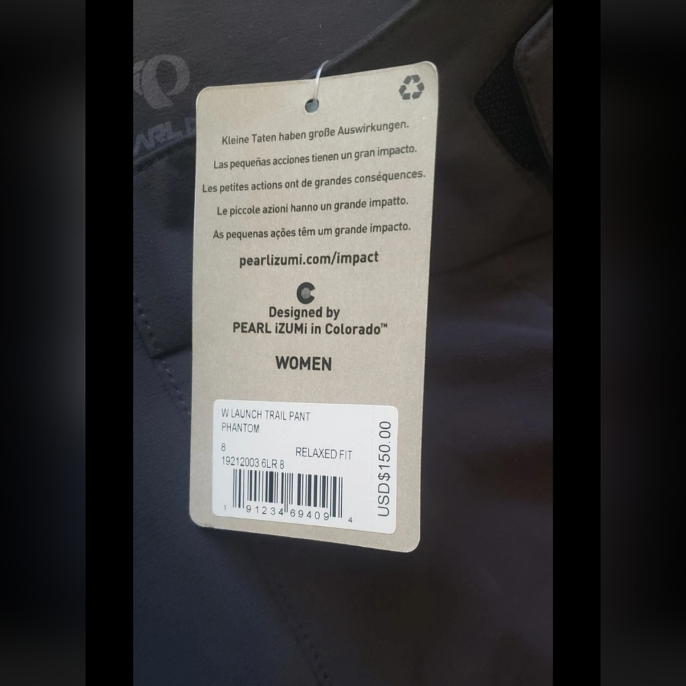 Pearl Izumi Trail Pants Womens Sz 8 NWT Grey - Picture 3 of 6